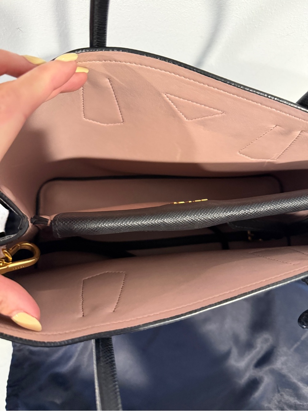 Prada Saffiano Cuir Medium Double Bag - Picture 4 of 9